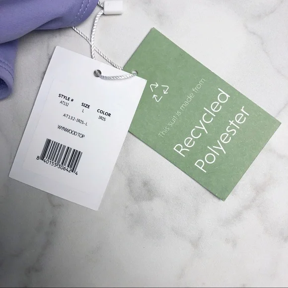 Andie Wynwood Bikini Top Purple Lavender Size L NWT - Picture 7 of 10